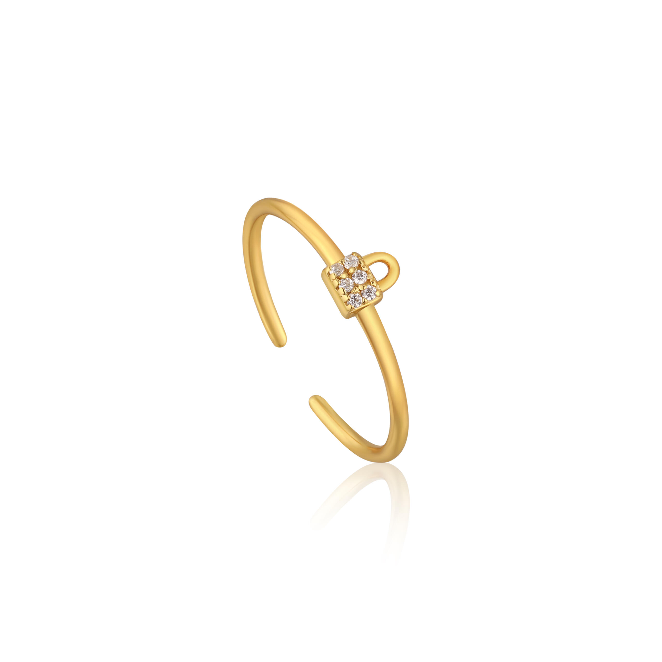 Gold Stacking Ring - Adjustable Ring